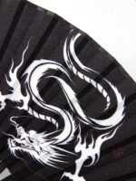 Chinese Folding Fan Men’s Domineering Black Dragon Fan - Image 2