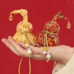 Chinese Gourd Sachet Hanging Ornament – Embroidered Refillable Festival Gift - Image 4