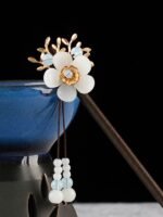 Chinese Style Hairpin Handmade Wooden Hair Fork Women - Image 3