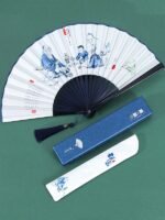 Chinese Hand Fan Antique Style Folding Fans - Image 2