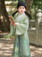 Chinese Hanfu Boy Ancient Style Scholar Performance Costume - Image 2