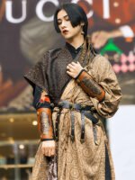 Chinese Hanfu Cosplay Clohtes Tang Round Necked Robe