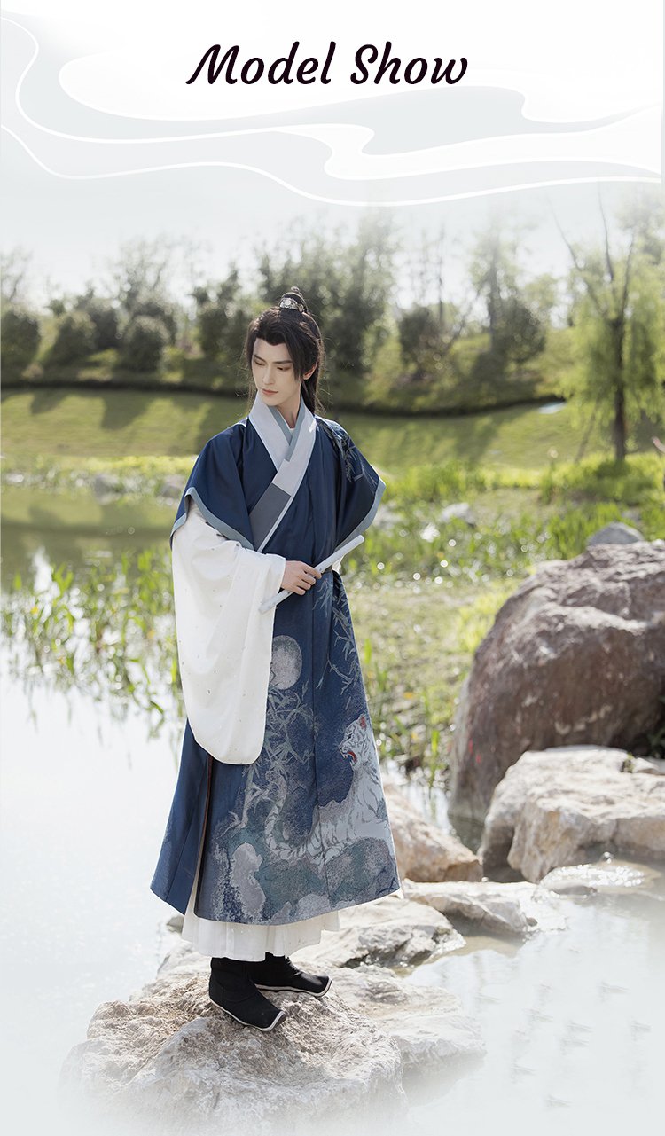 Chinese Hanfu Costume Male Robe