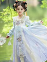 Chinese Ancient Clothing Hanfu Long Sleeved Girl Princess Dress - Image 3