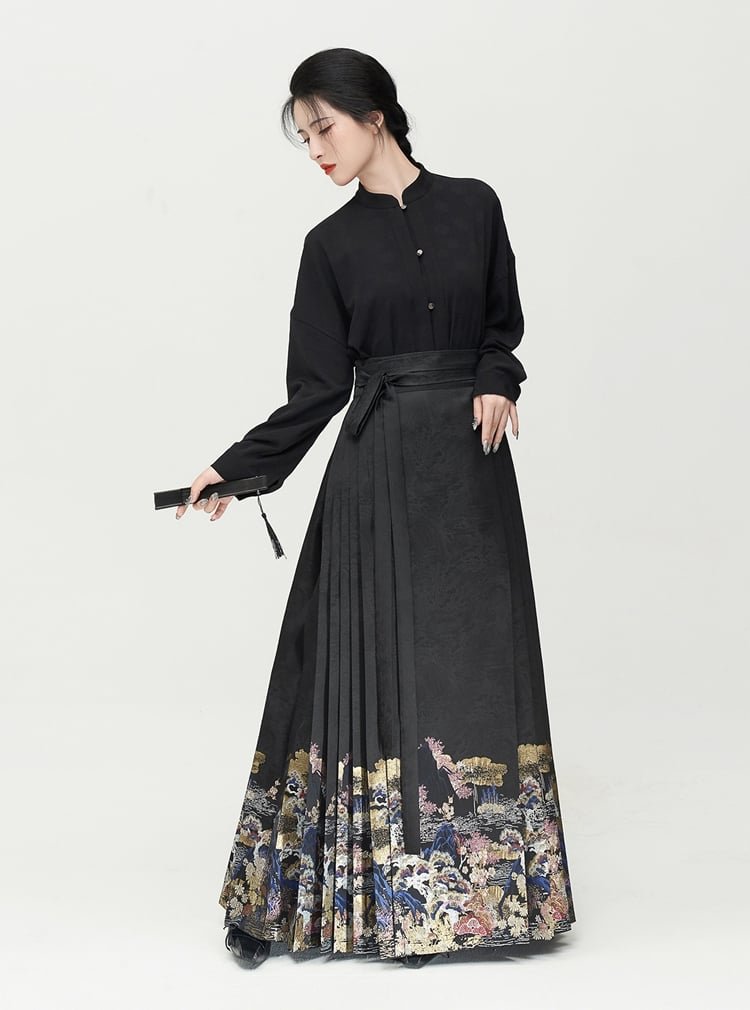 Chinese Hanfu Mamianqun Modern Dress