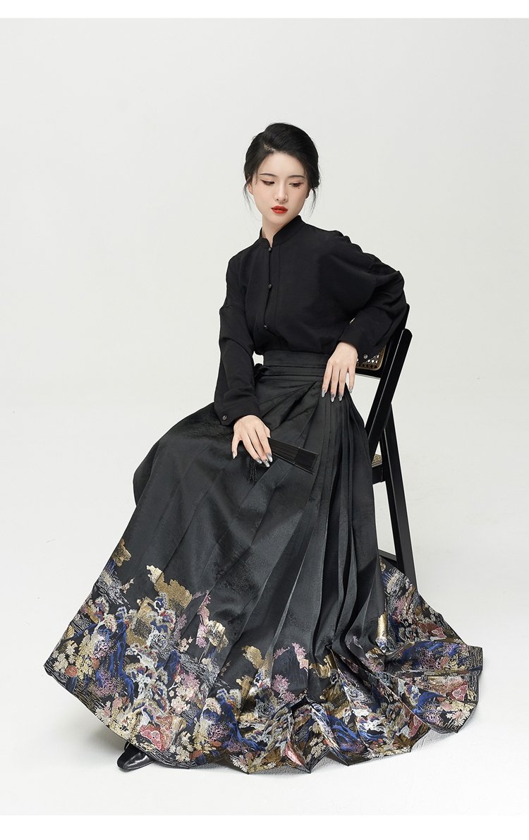 Chinese Hanfu Mamianqun Modern Dress