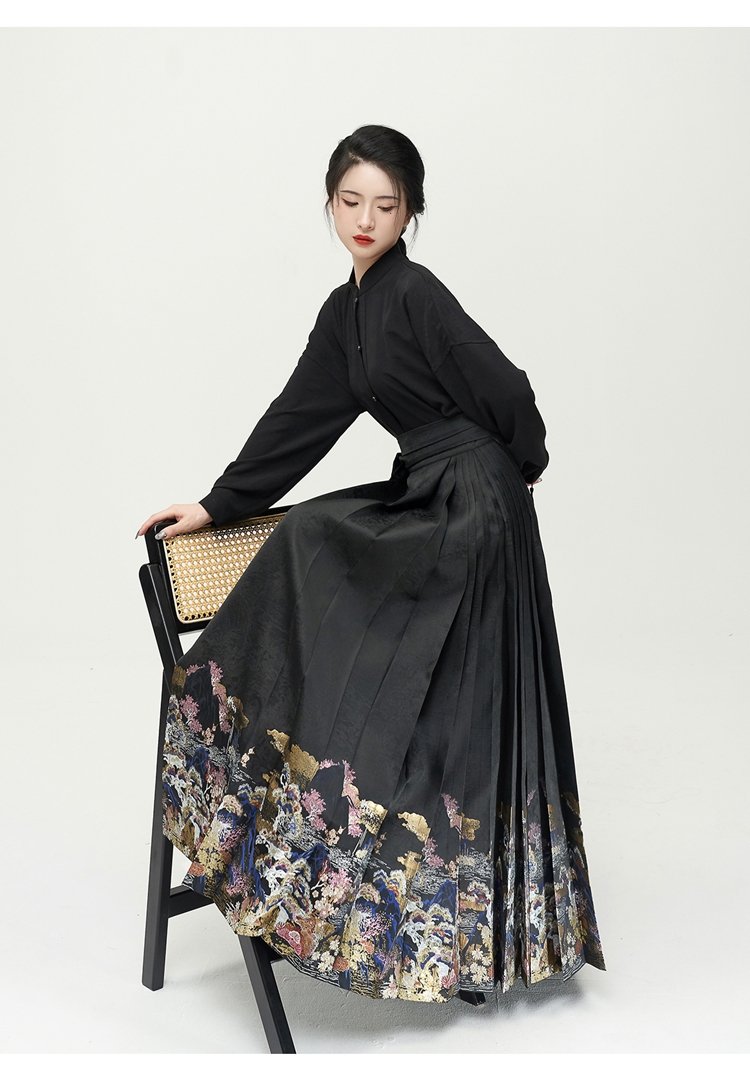 Chinese Hanfu Mamianqun Modern Dress