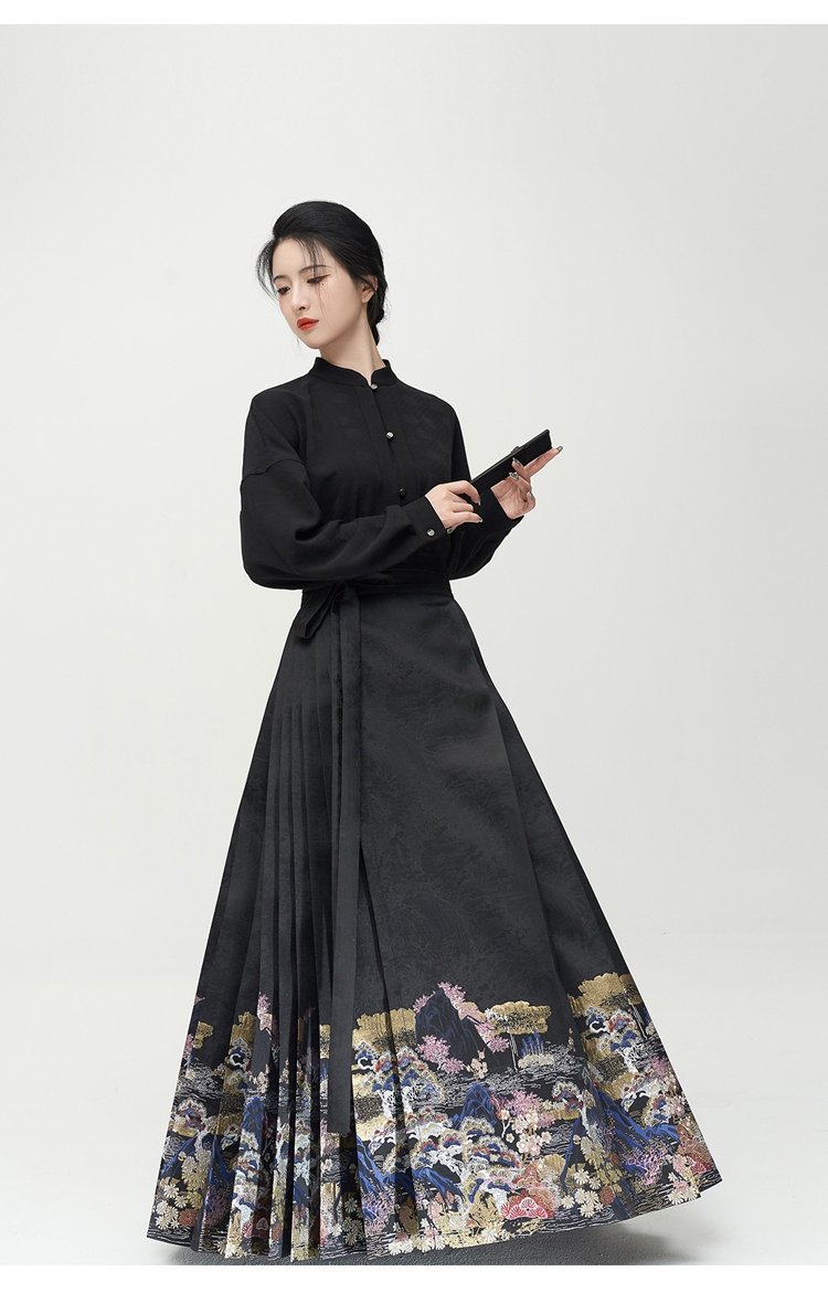 Chinese Hanfu Mamianqun Modern Dress