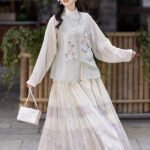 Ming Dynasty Dress Cotton Short Shirt with Horse Face Skirt