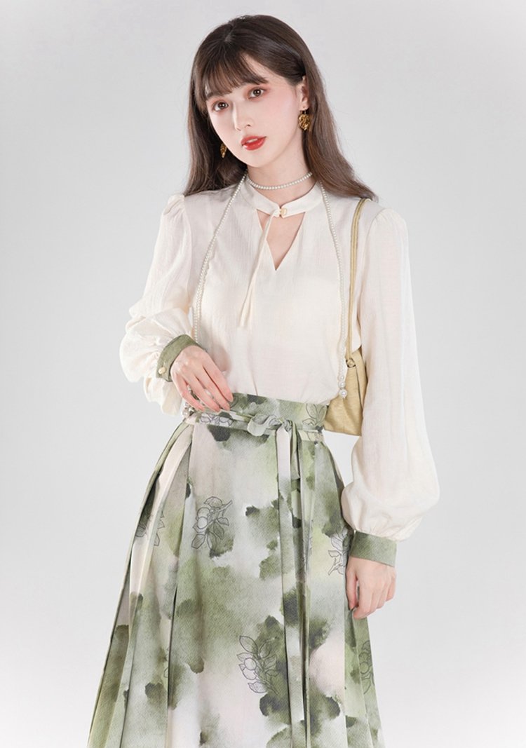 Chinese Hanfu Pleated Skirt
