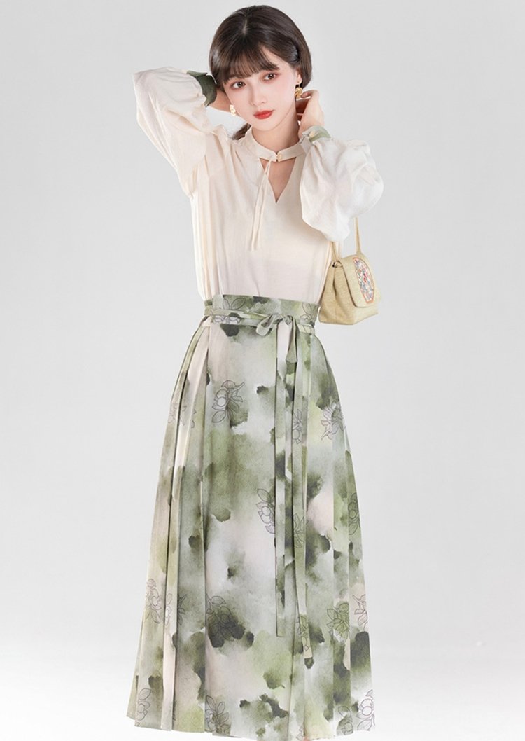 Chinese Hanfu Pleated Skirt
