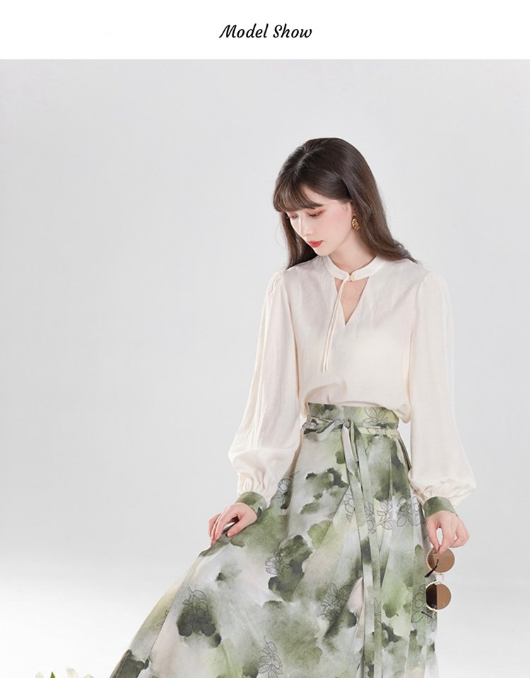 Chinese Hanfu Pleated Skirt