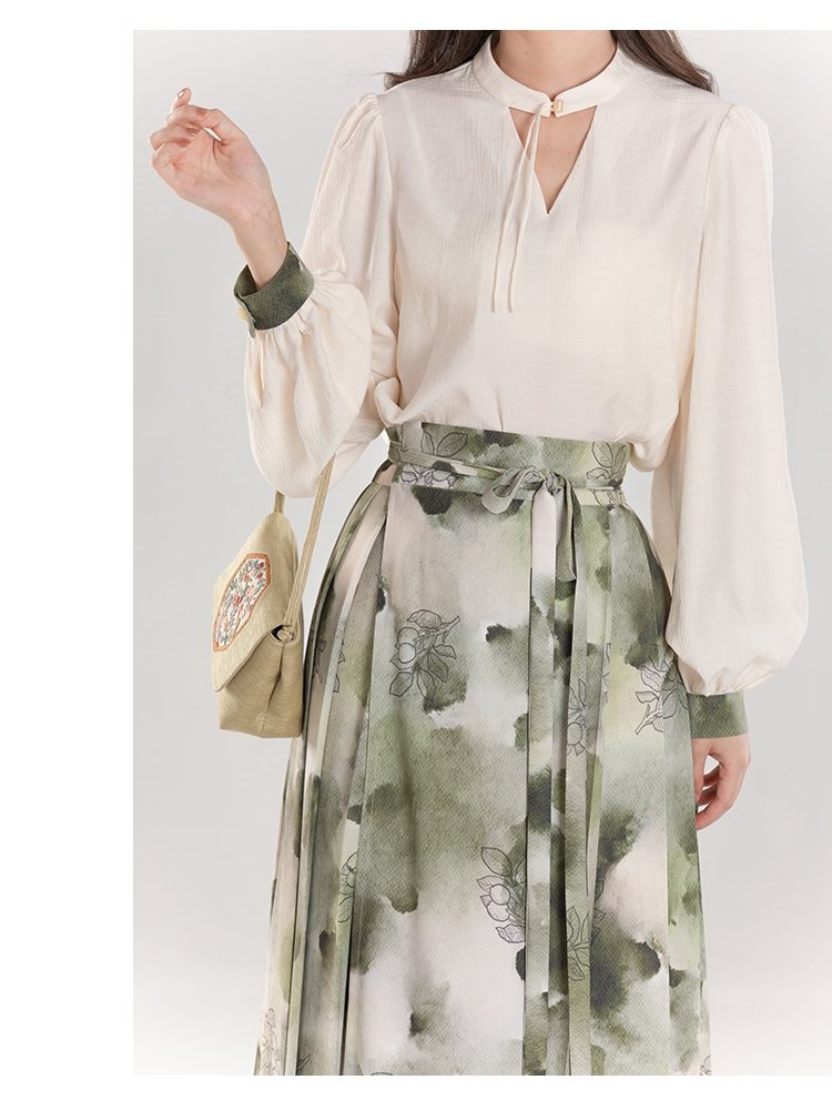 Chinese Hanfu Pleated Skirt