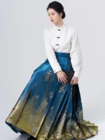 Elegant Chinese Horse Face Skirt – Unveiling Timeless Charm