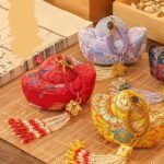 Chinese Ingot Sachet – Embroidered Prosperity Hanging Charm
