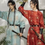 Chinese Mens Hanfu Xiake Clothing Multi Color