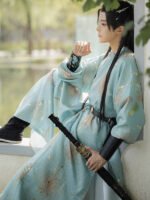 Chinese Mens Hanfu Xiake Clothing Multi Color - Image 4