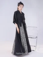 Fashion Hanfu Chinese Modern Hanfu Dress 2 Piece Set