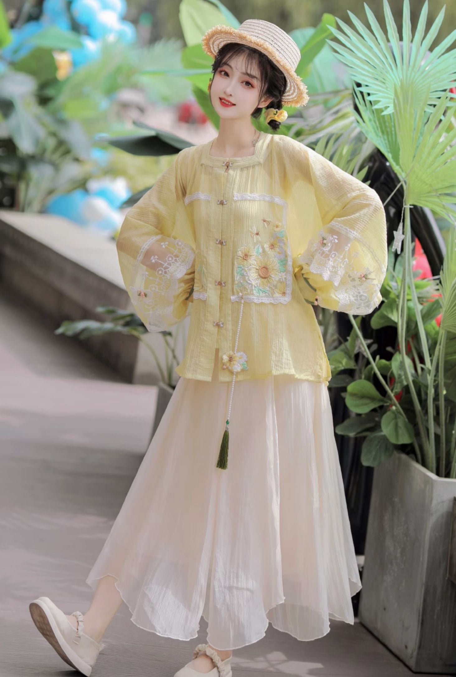 Chinese Style Dress Retro Summer Dress Female