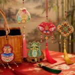 Double-Sided Embroidered Chinese Sachet Bag – Five Blessings Hanging Gift - Image 3