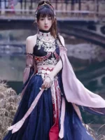 Chinese Style Exotic Clothing Ancient Hanfu Dance Black