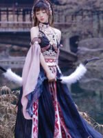 Chinese Style Exotic Clothing Ancient Hanfu Dance Black - Image 2