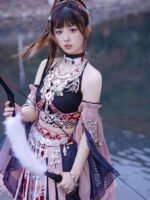 Chinese Style Exotic Clothing Ancient Hanfu Dance Black - Image 3