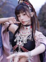 Chinese Style Exotic Clothing Ancient Hanfu Dance Black - Image 4