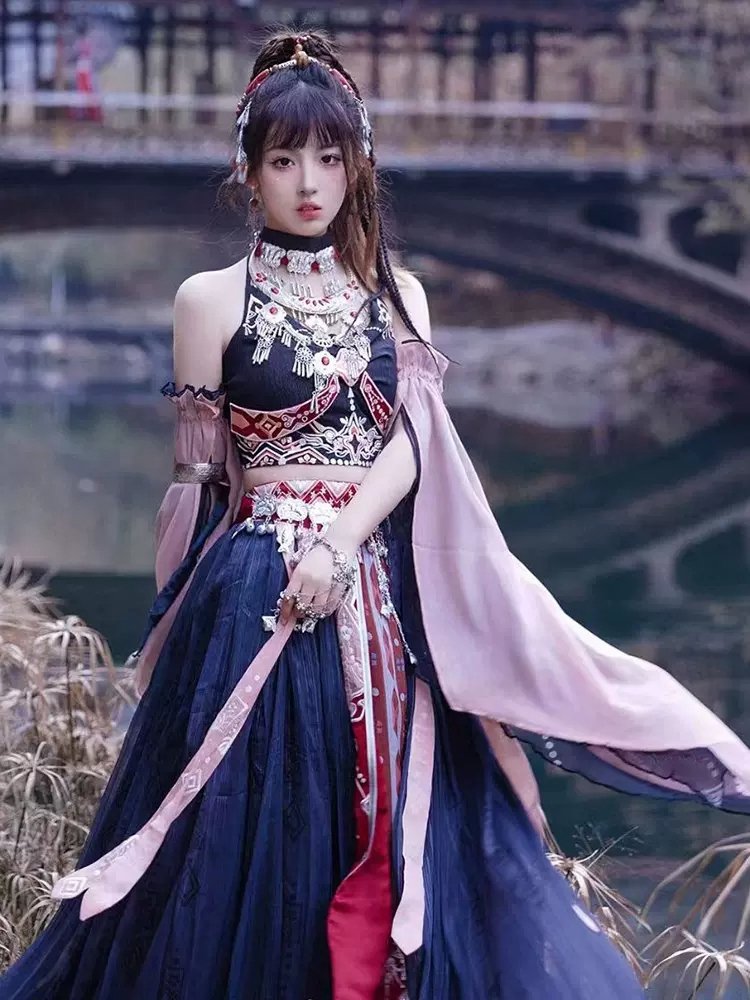 Chinese Style Hanfu Dance Dress Black
