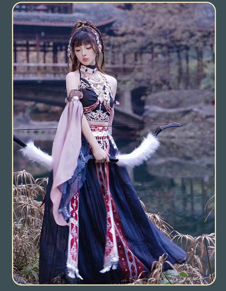 Chinese Style Hanfu Dance Dress Black