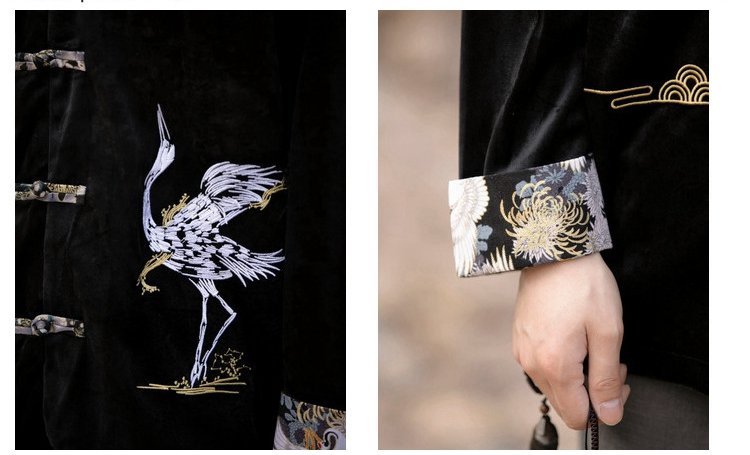 Embroidered Chinese Style Jacket for Men