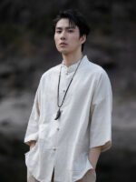 Refined Chinese Style Linen Button-Down Shirt