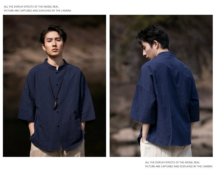 Chinese Style Linen Button-Down Shirt