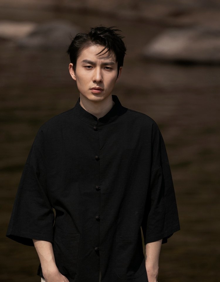 Chinese Style Linen Button-Down Shirt