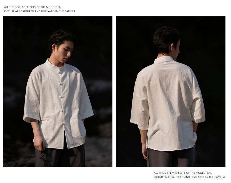 Chinese Style Linen Button-Down Shirt