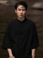 Refined Chinese Style Linen Button-Down Shirt - Image 3