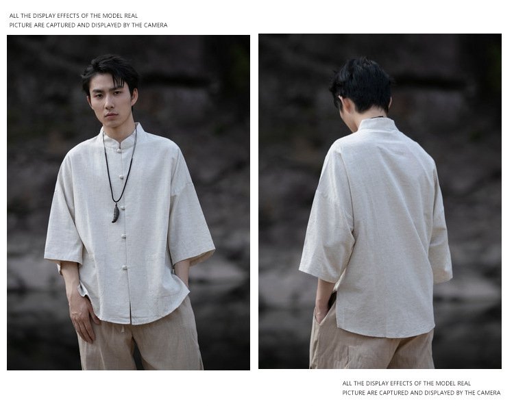 Chinese Style Linen Button-Down Shirt