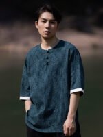 Stylish Chinese-Style Linen Shirt for Men