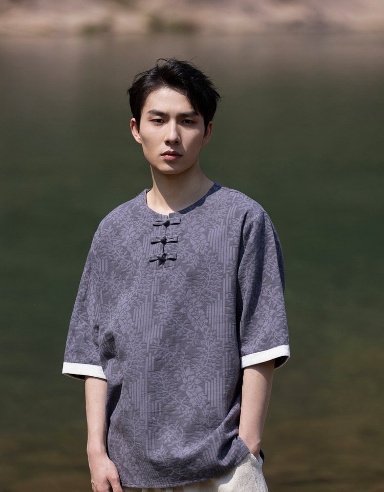 Chinese-Style Linen Shirt for Men