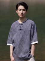 Stylish Chinese-Style Linen Shirt for Men - Image 2