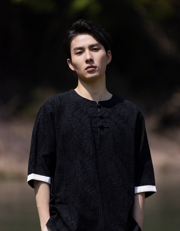 Chinese-Style Linen Shirt for Men