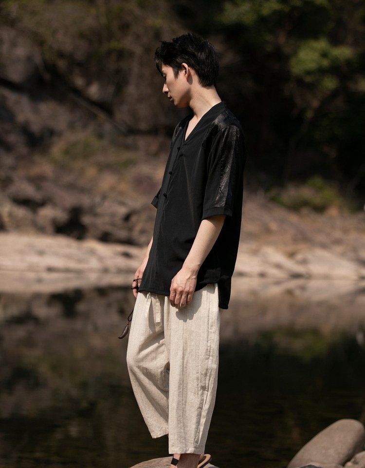 Chinese-Style Men's Shirt