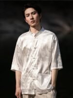 Stylish Chinese-Style Printed Shirt Retro Tang Shirt Men