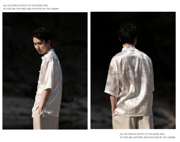 Stylish Chinese-Style Printed Shirt