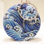 Retro Round Handbag Embroidery Wedding Party Bags