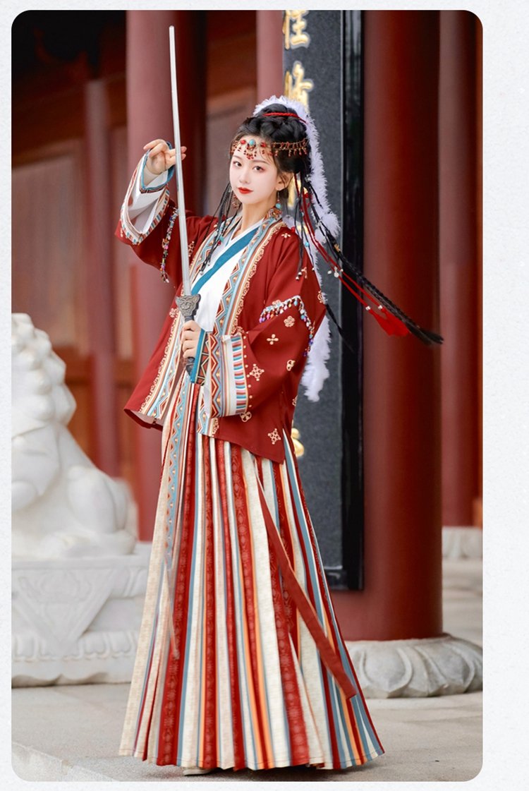 Chinese Traditional Clothing Red Hanfu Winter