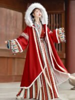 Chinese Traditional Clothing Red Hanfu Winter Dress - Image 2