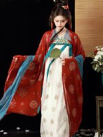 Chinese Traditional Dress Tang Dynasty Dunhuang Hanfu - Image 4