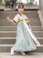 Chinese Traditional Dress For Girl Children’s Hanfu Summer Dress - Image 3