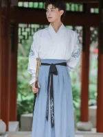 Chinese Traditional Men’s Hanfu Qiyao Ruqun Cosplay - Image 4